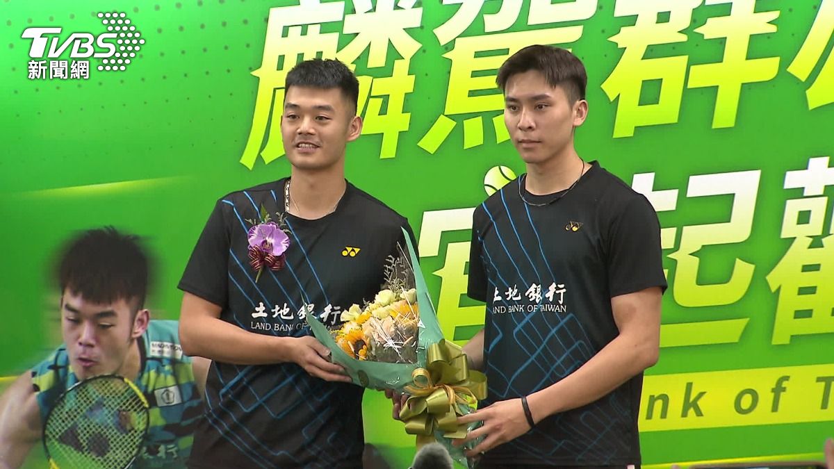 Wang Chi-lin and Chiu Hsiang-chieh (TVBS News) Wang Chi-lin and Chiu Hsiang-chieh triumph in first match