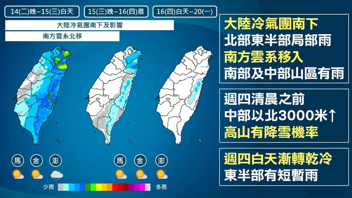 Clear skies to return to western Taiwan by Thursday (TVBS News)