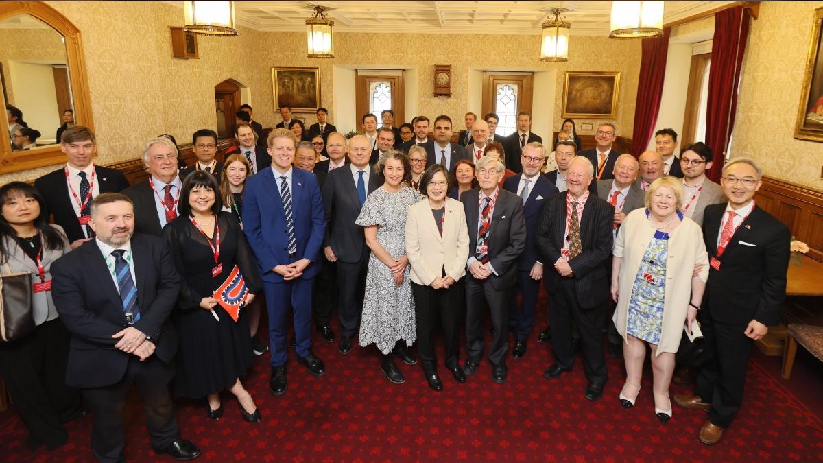 Former President Tsai Ing-wen meets British lawmakers during UK visit (Courtesy of Tsai Ing-wen Tsai Ing-wen caps UK tour with Cambridge address