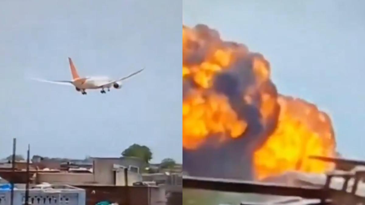 Air India plane crashes in Ahmedabad (Screenshot of X@disclosetv) Taiwan confirms no citizens on crashed Air India flight