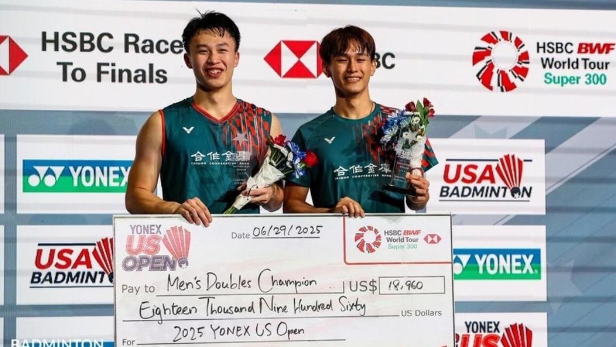 Taiwanese teammates face off for U.S. Open (Courtesy of Hu Chung-hsien) Taiwan duo ends 15-year US Open badminton drought