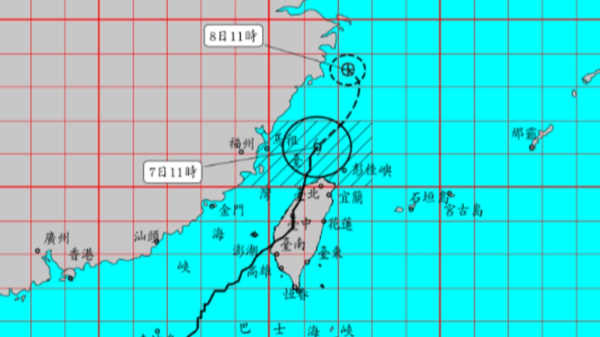 Taiwan exited the storm’s radius (Courtesy of CWA) Typhoon Danas land warning lifted in Taiwan